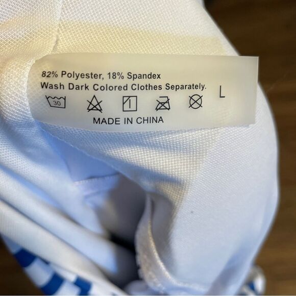 Strapless Summer Beach Striped Knot Front One Piece Swimsuit Blue White Large - Picture 6 of 10